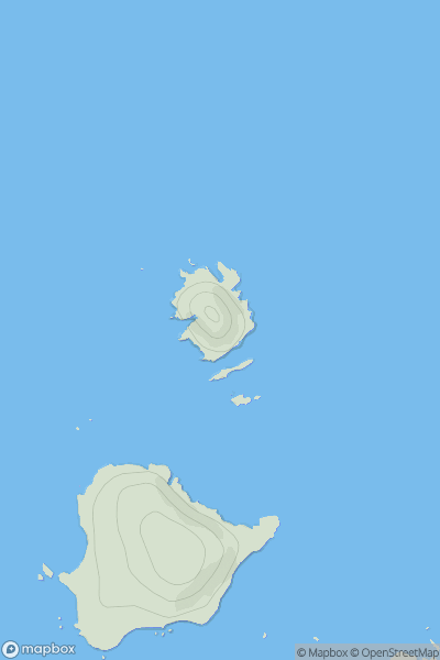 Thumbnail image for Round Island [South West England] showing contour plot for surrounding peak